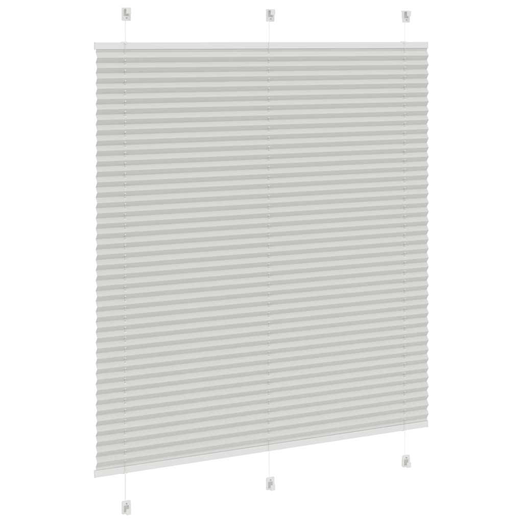 vidaXL Plissee Hellgrau 115x100 cm Stoffbreite 114,4 cm Polyester