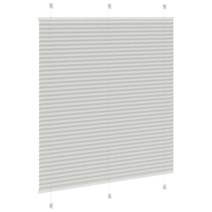 vidaXL Plissee Hellgrau 115x100 cm Stoffbreite 114,4 cm Polyester