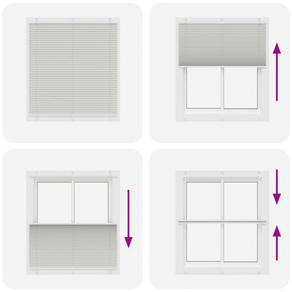 vidaXL Plissee Hellgrau 115x100 cm Stoffbreite 114,4 cm Polyester