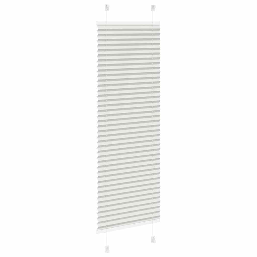 vidaXL Plissee Hellgrau 40x150 cm Stoffbreite 39,4 cm Polyester