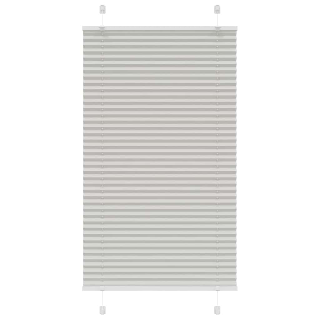 vidaXL Plissee Hellgrau 80x150 cm Stoffbreite 79,4 cm Polyester