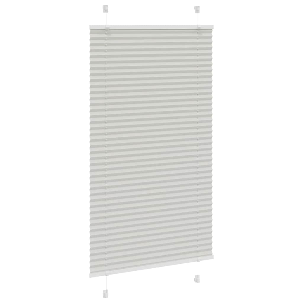 vidaXL Plissee Hellgrau 80x150 cm Stoffbreite 79,4 cm Polyester