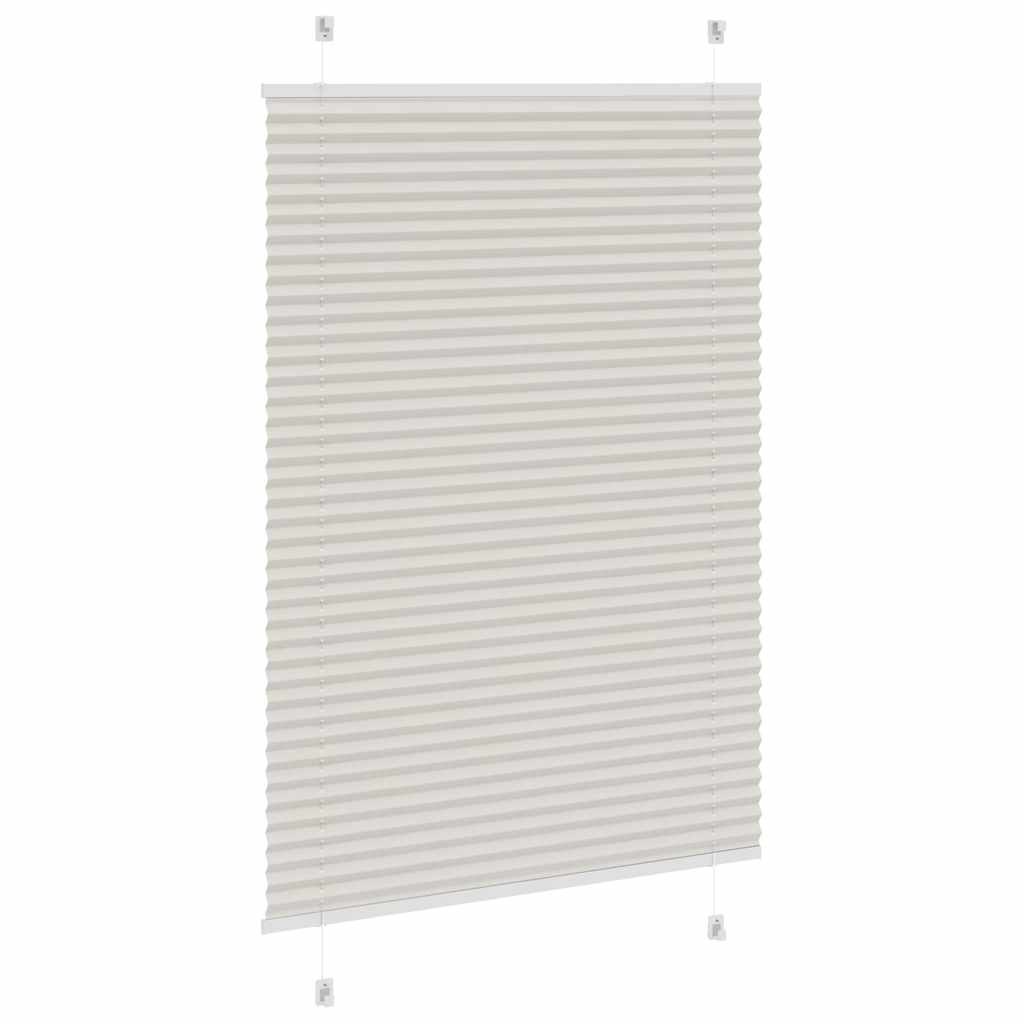 vidaXL Plissee Hellgrau 100x150 cm Stoffbreite 99,4 cm Polyester
