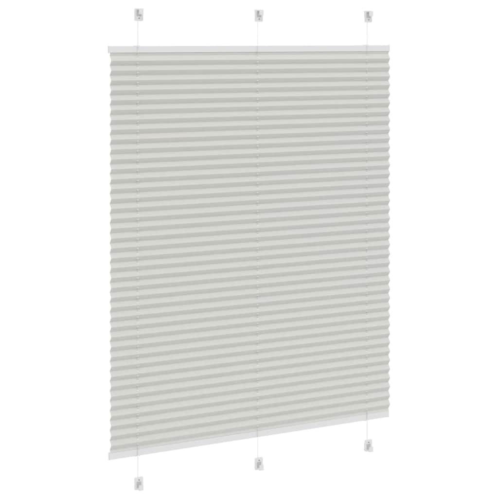 vidaXL Plissee Hellgrau 105x150 cm Stoffbreite 104,4 cm Polyester