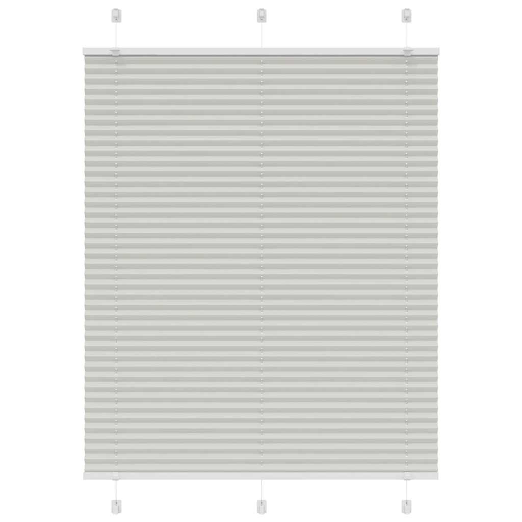 vidaXL Store plissé Gris clair 110 x 150 cm Largeur du tissu 109,4 cm Polyester