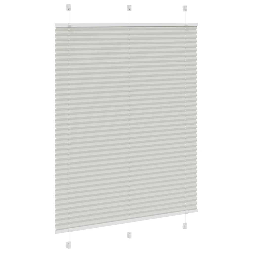 vidaXL Store plissé Gris clair 110 x 150 cm Largeur du tissu 109,4 cm Polyester