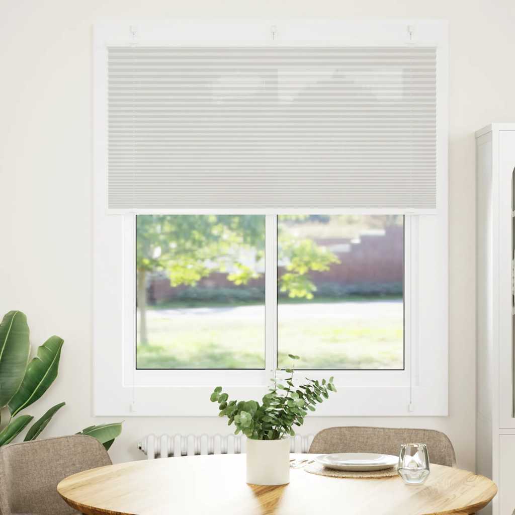 vidaXL Plissee Hellgrau 120x150 cm Stoffbreite 119,4 cm Polyester