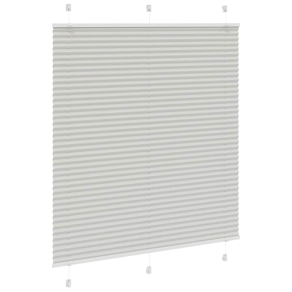 vidaXL Plissee Hellgrau 120x150 cm Stoffbreite 119,4 cm Polyester