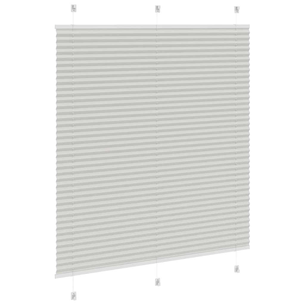 vidaXL Plissee Hellgrau 120x150 cm Stoffbreite 119,4 cm Polyester
