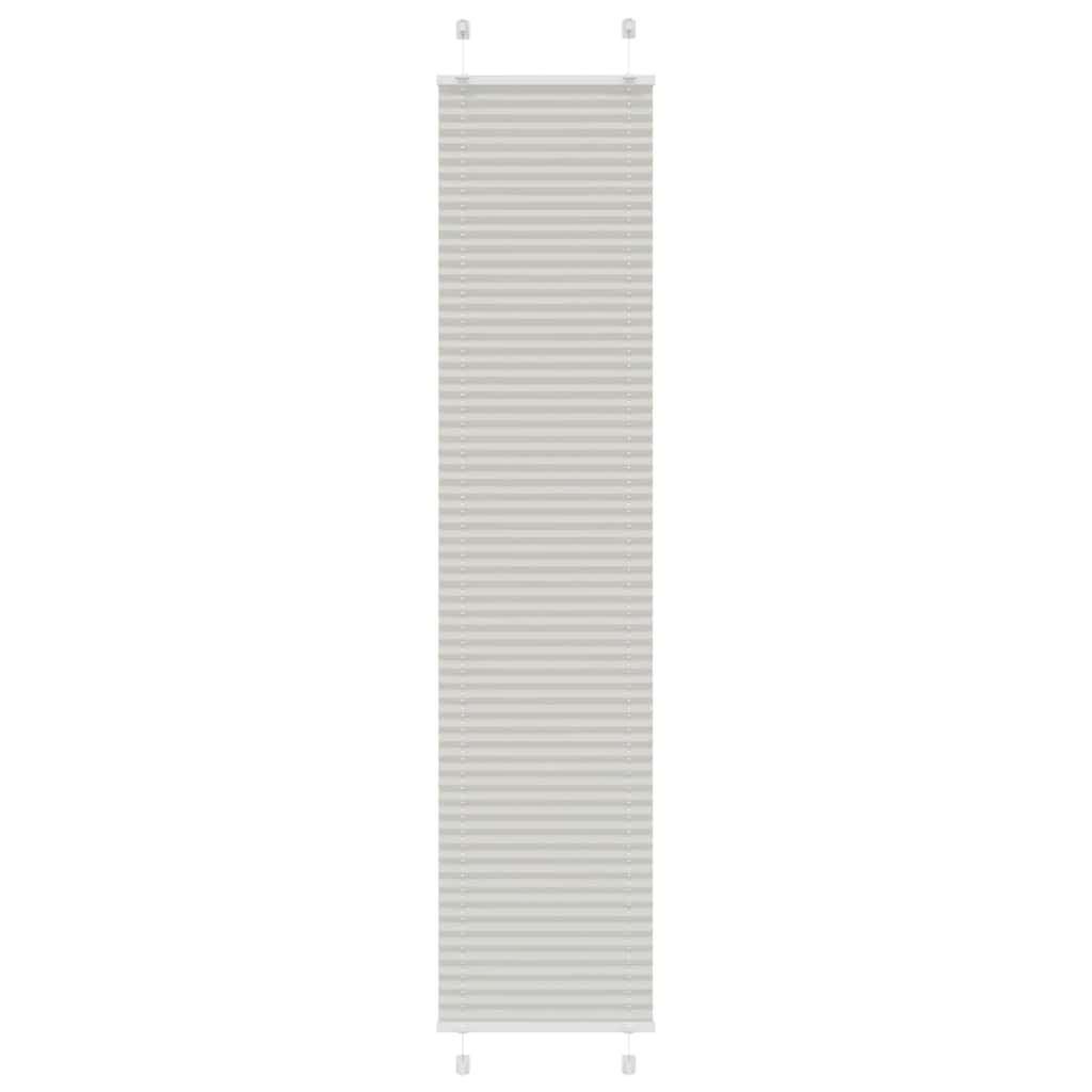 vidaXL Plissee Hellgrau 40x200 cm Stoffbreite 39,4 cm Polyester