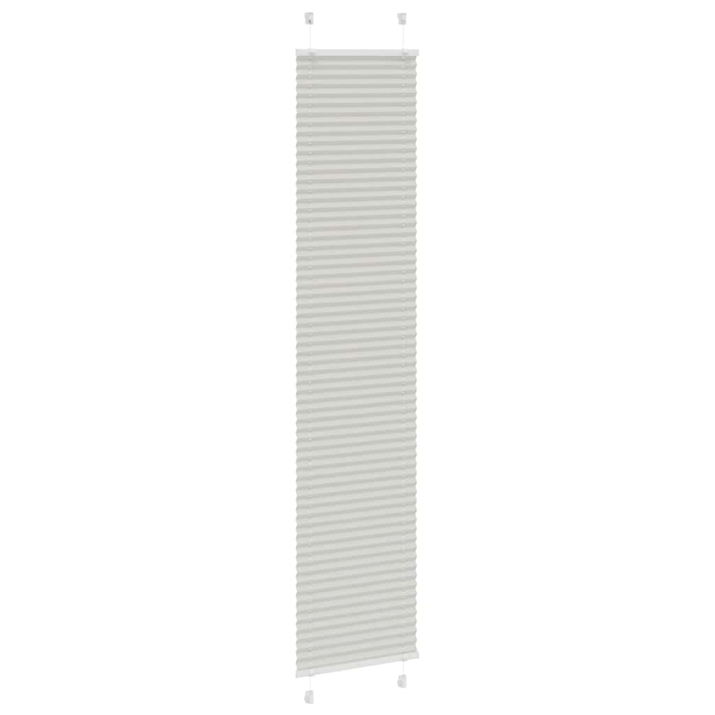 vidaXL Plissee Hellgrau 40x200 cm Stoffbreite 39,4 cm Polyester
