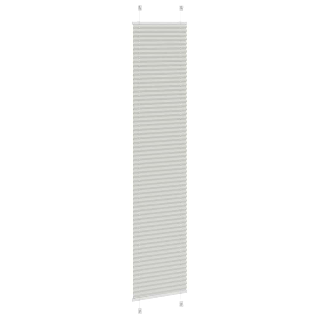 vidaXL Plissee Hellgrau 40x200 cm Stoffbreite 39,4 cm Polyester