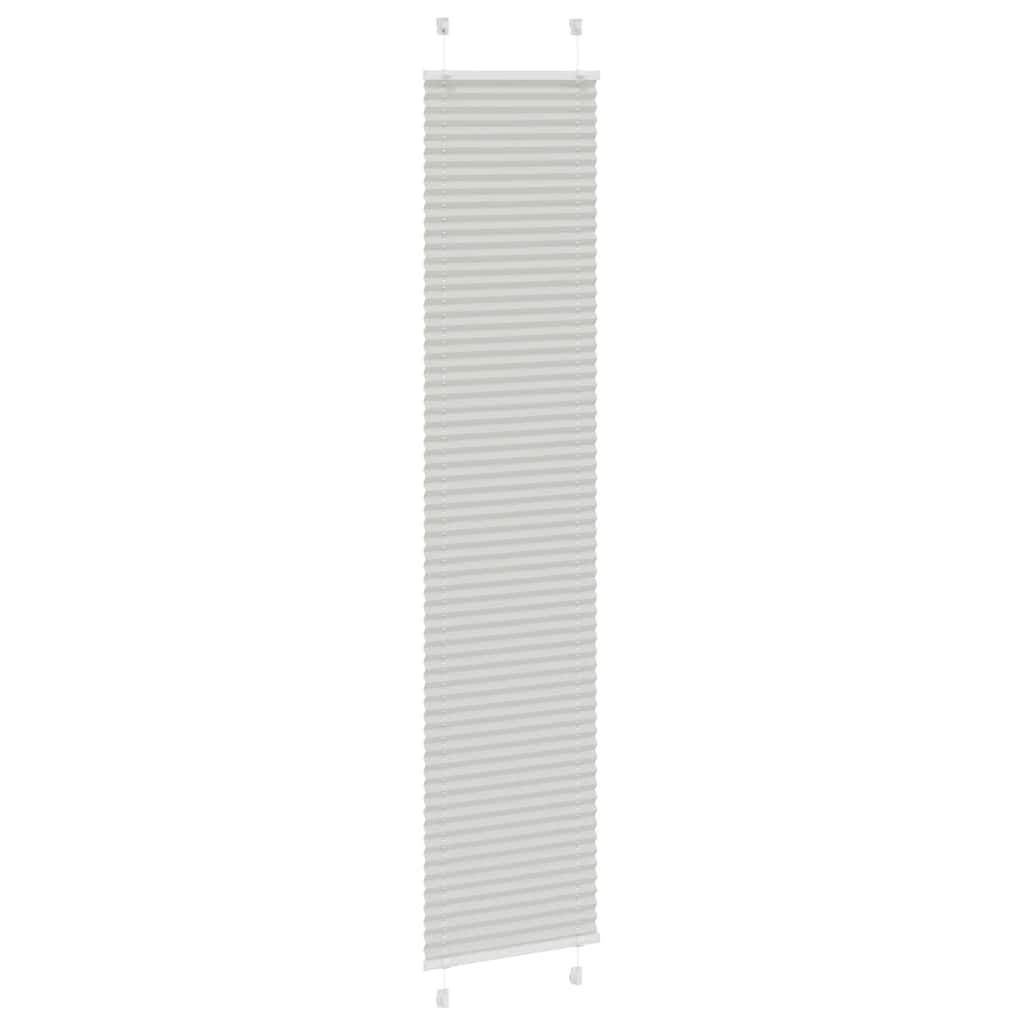 vidaXL Plissee Hellgrau 45x200 cm Stoffbreite 44,4 cm Polyester