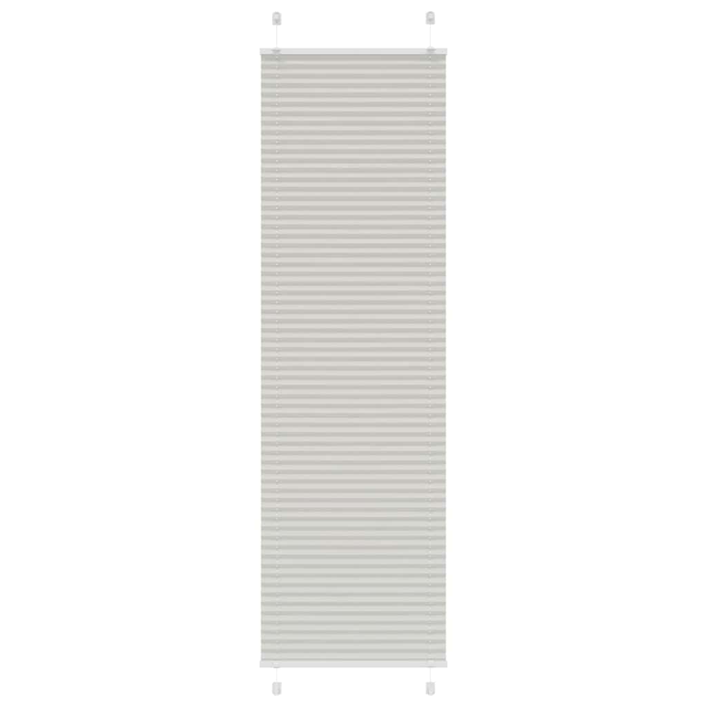 vidaXL Plissee Hellgrau 55x200 cm Stoffbreite 54,4 cm Polyester