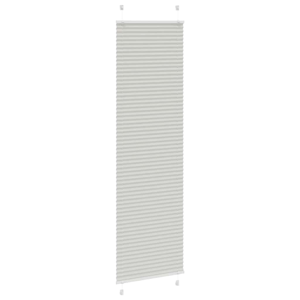 vidaXL Plissee Hellgrau 55x200 cm Stoffbreite 54,4 cm Polyester