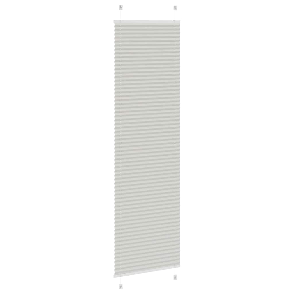 vidaXL Plissee Hellgrau 55x200 cm Stoffbreite 54,4 cm Polyester