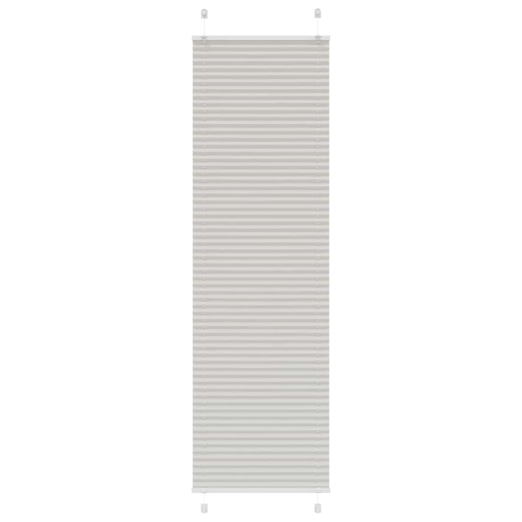 vidaXL Store plissé gris clair 60x200 cm largeur tissu 59,4 cm polyester
