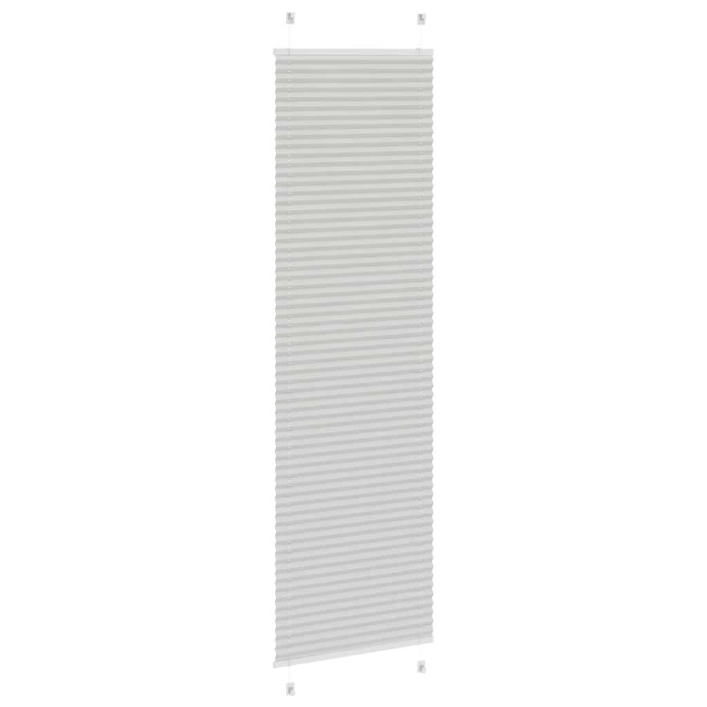 vidaXL Store plissé gris clair 60x200 cm largeur tissu 59,4 cm polyester