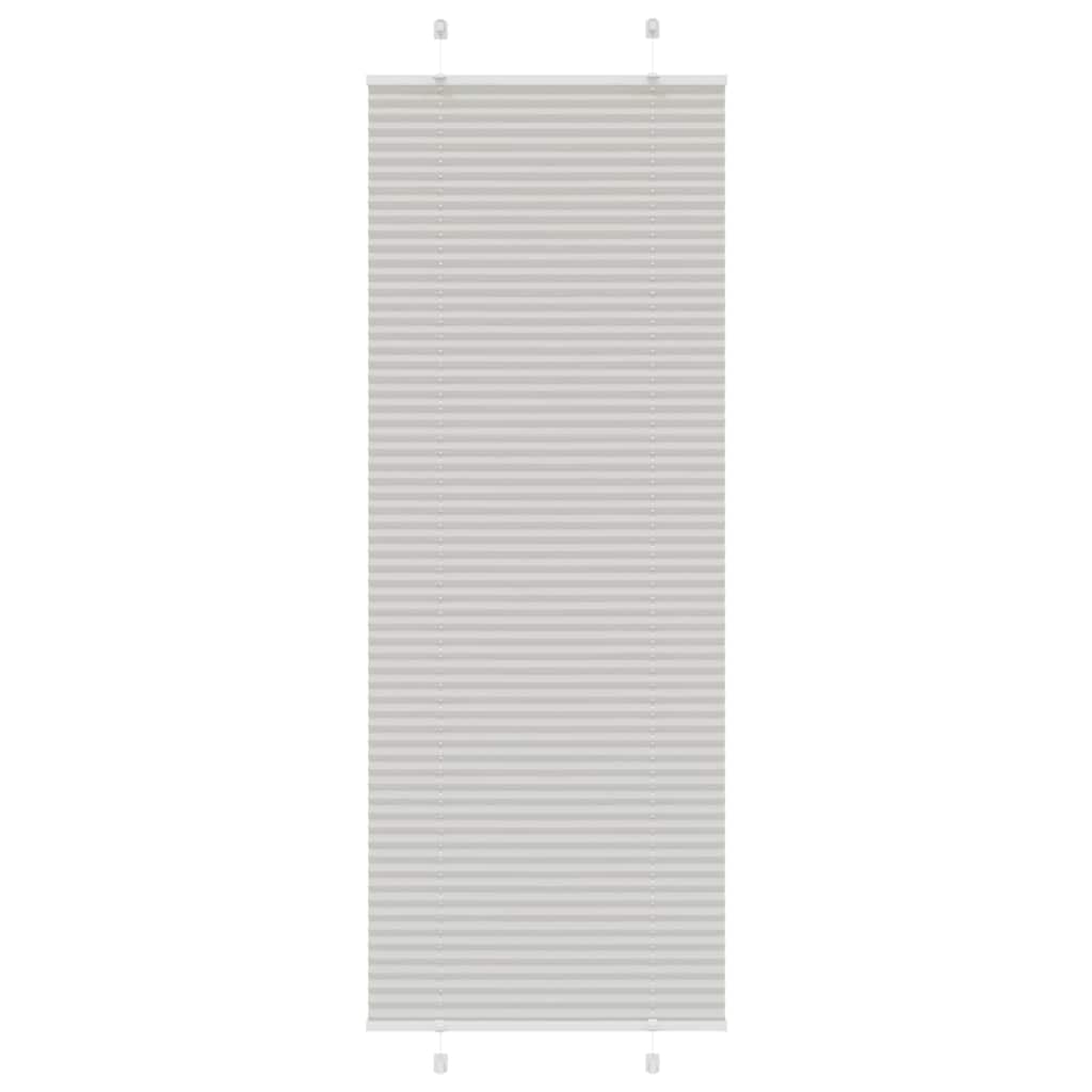 vidaXL Plissee Hellgrau 70x200 cm Stoffbreite 69,4 cm Polyester