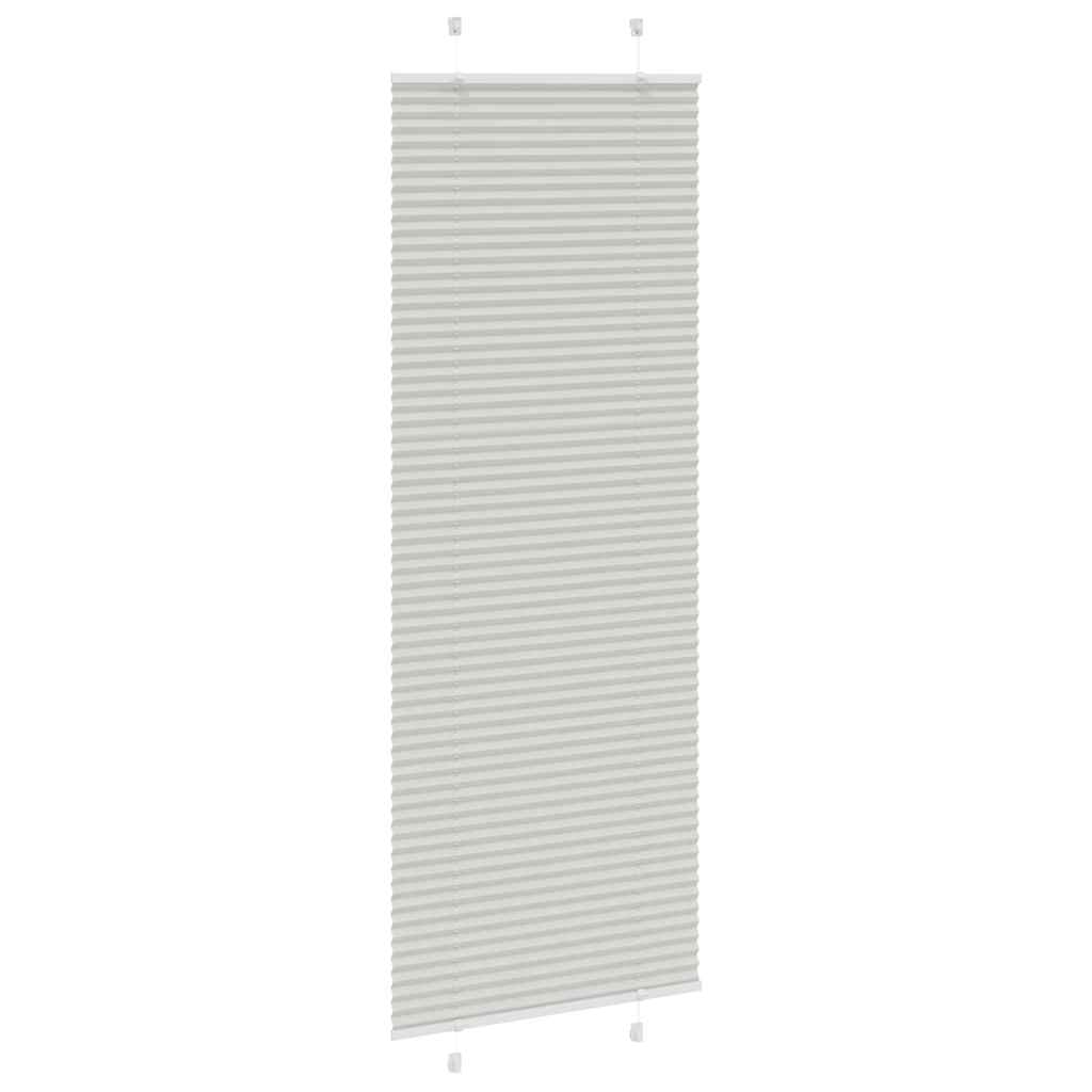 vidaXL Plissee Hellgrau 70x200 cm Stoffbreite 69,4 cm Polyester