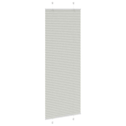 vidaXL Plissee Hellgrau 70x200 cm Stoffbreite 69,4 cm Polyester