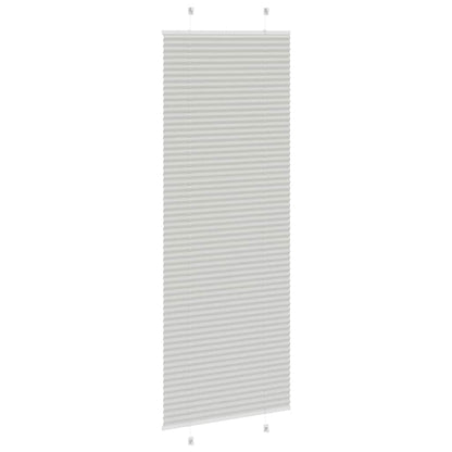 vidaXL Plissee Hellgrau 75x200 cm Stoffbreite 74,4 cm Polyester