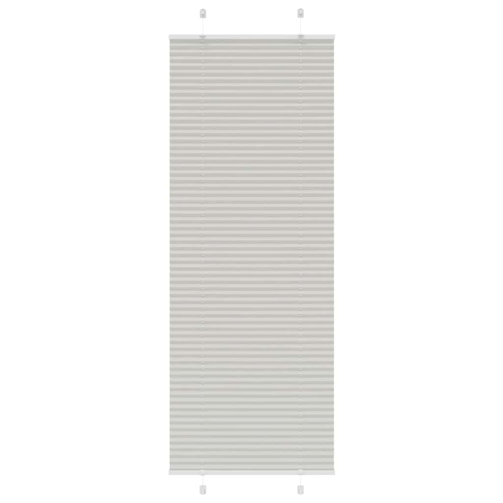 vidaXL Plissee Hellgrau 80x200 cm Stoffbreite 79,4 cm Polyester