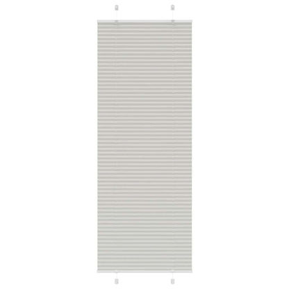 vidaXL Plissee Hellgrau 80x200 cm Stoffbreite 79,4 cm Polyester