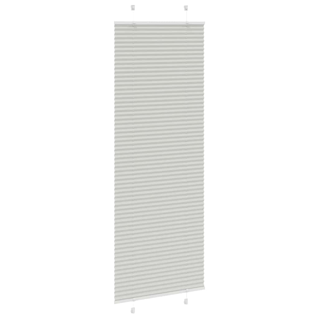 vidaXL Plissee Hellgrau 80x200 cm Stoffbreite 79,4 cm Polyester