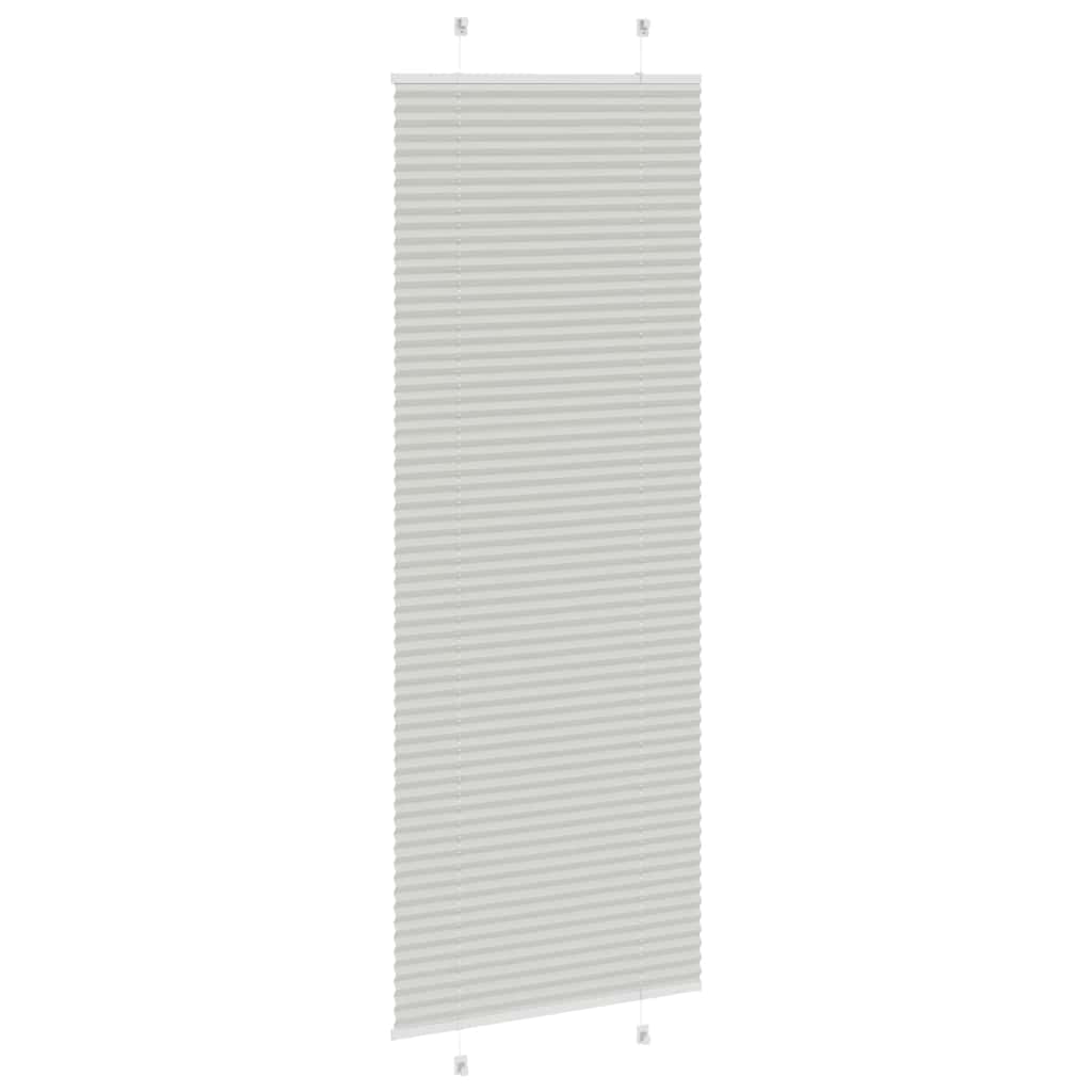 vidaXL Plissee Hellgrau 80x200 cm Stoffbreite 79,4 cm Polyester