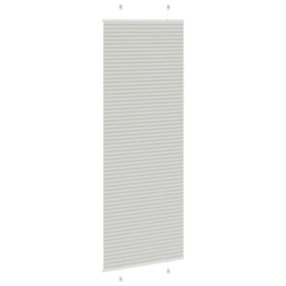 vidaXL Plissee Hellgrau 80x200 cm Stoffbreite 79,4 cm Polyester