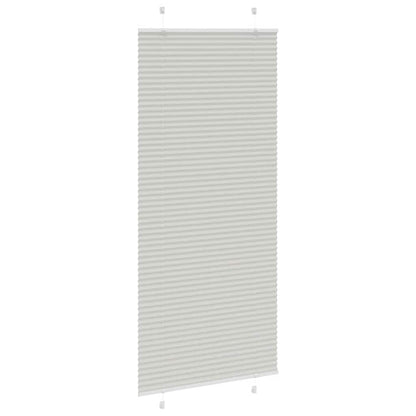 vidaXL Plissee Hellgrau 85x200 cm Stoffbreite 84,4 cm Polyester