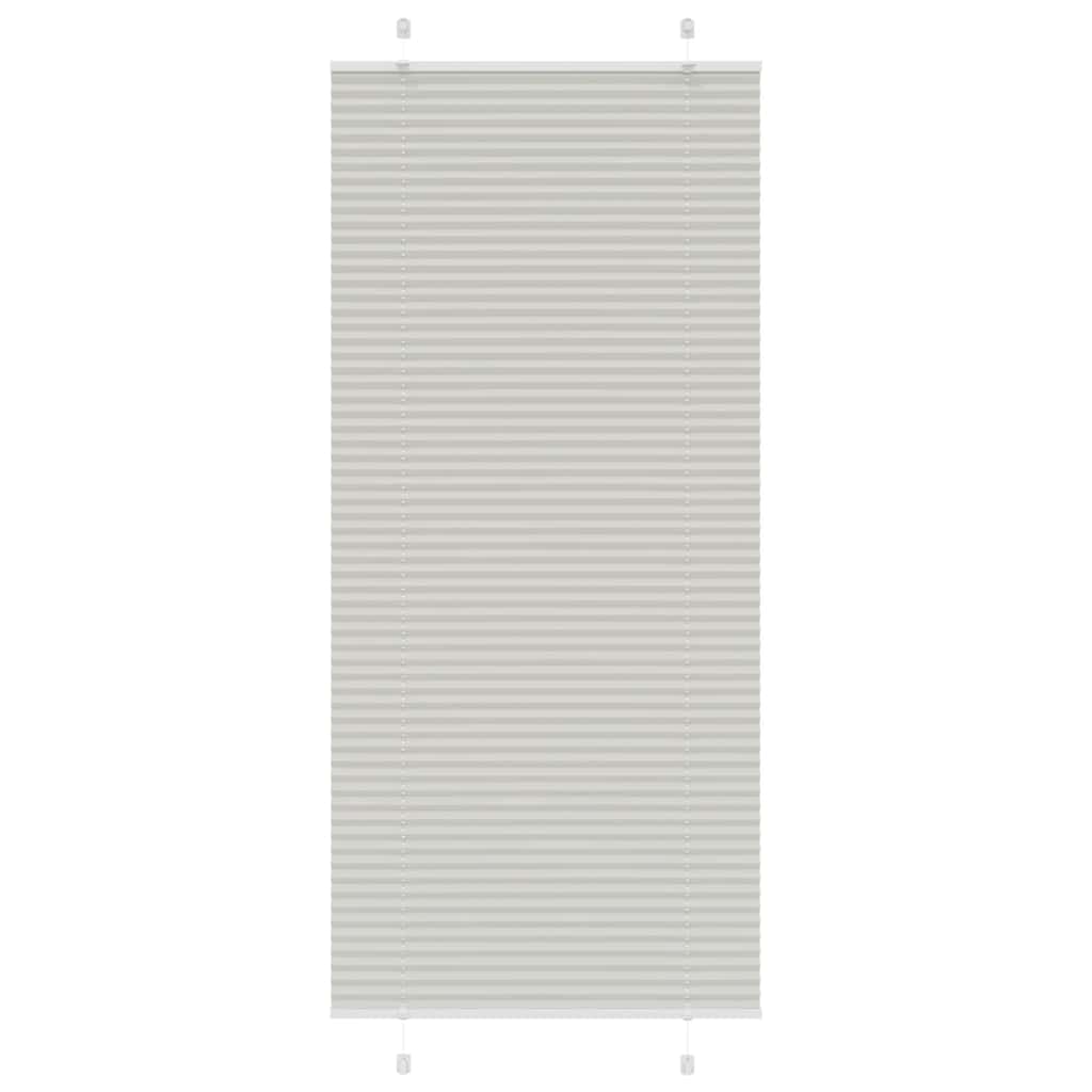 vidaXL Store plissé gris clair 95x200 cm Largeur du tissu 94,4 cm Polyester