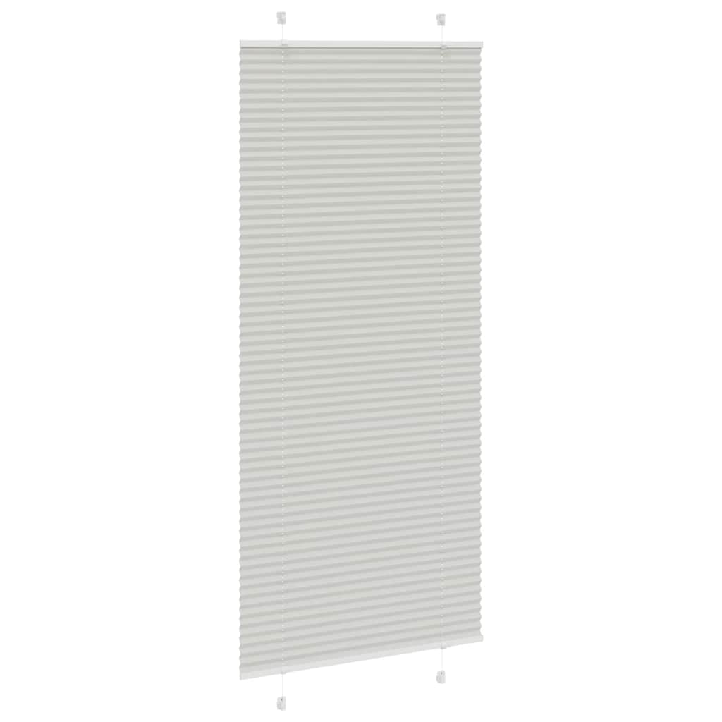 vidaXL Store plissé gris clair 95x200 cm Largeur du tissu 94,4 cm Polyester