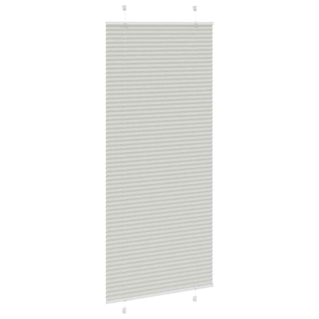 vidaXL Plissee Hellgrau 100x200 cm Stoffbreite 99,4 cm Polyester