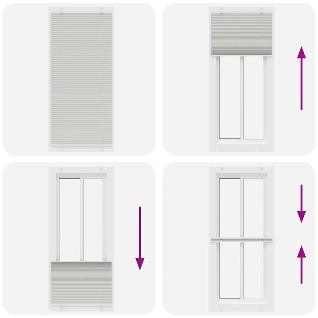 Plissee Hellgrau 100x200 cm Stoffbreite 99,4 cm Polyester