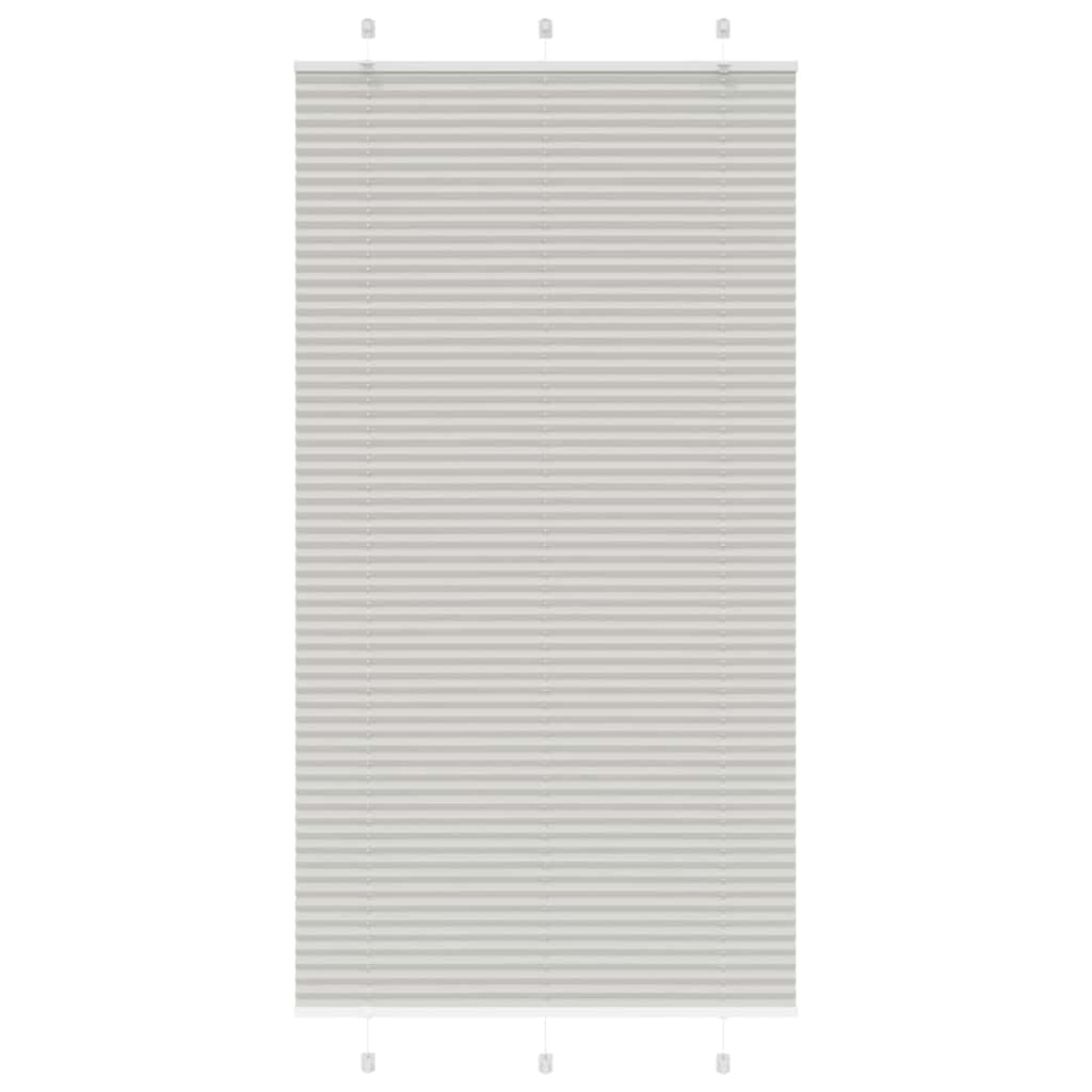 vidaXL Store plissé gris clair 105x200 cm Largeur du tissu 104,4 cm Polyester