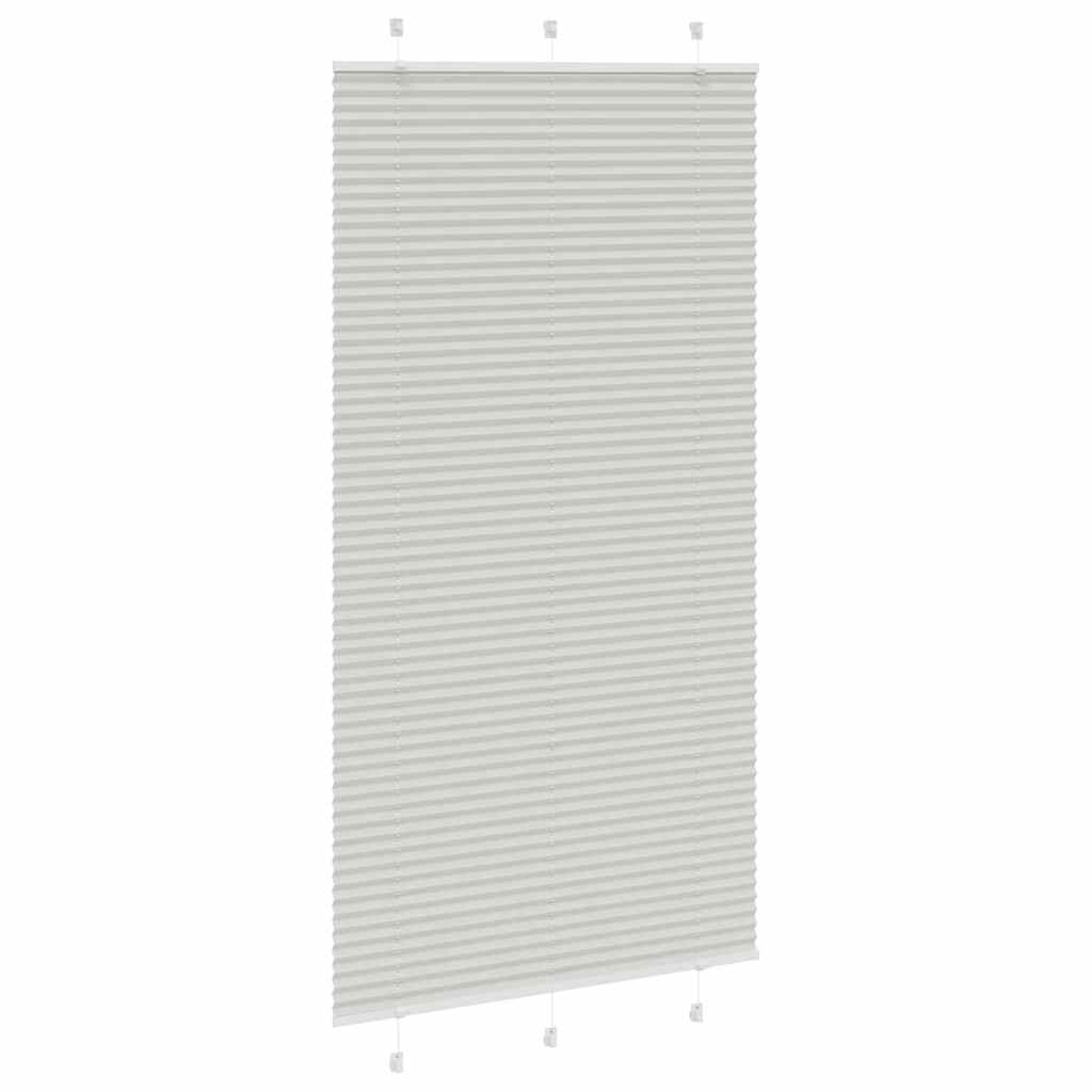 vidaXL Store plissé gris clair 105x200 cm Largeur du tissu 104,4 cm Polyester