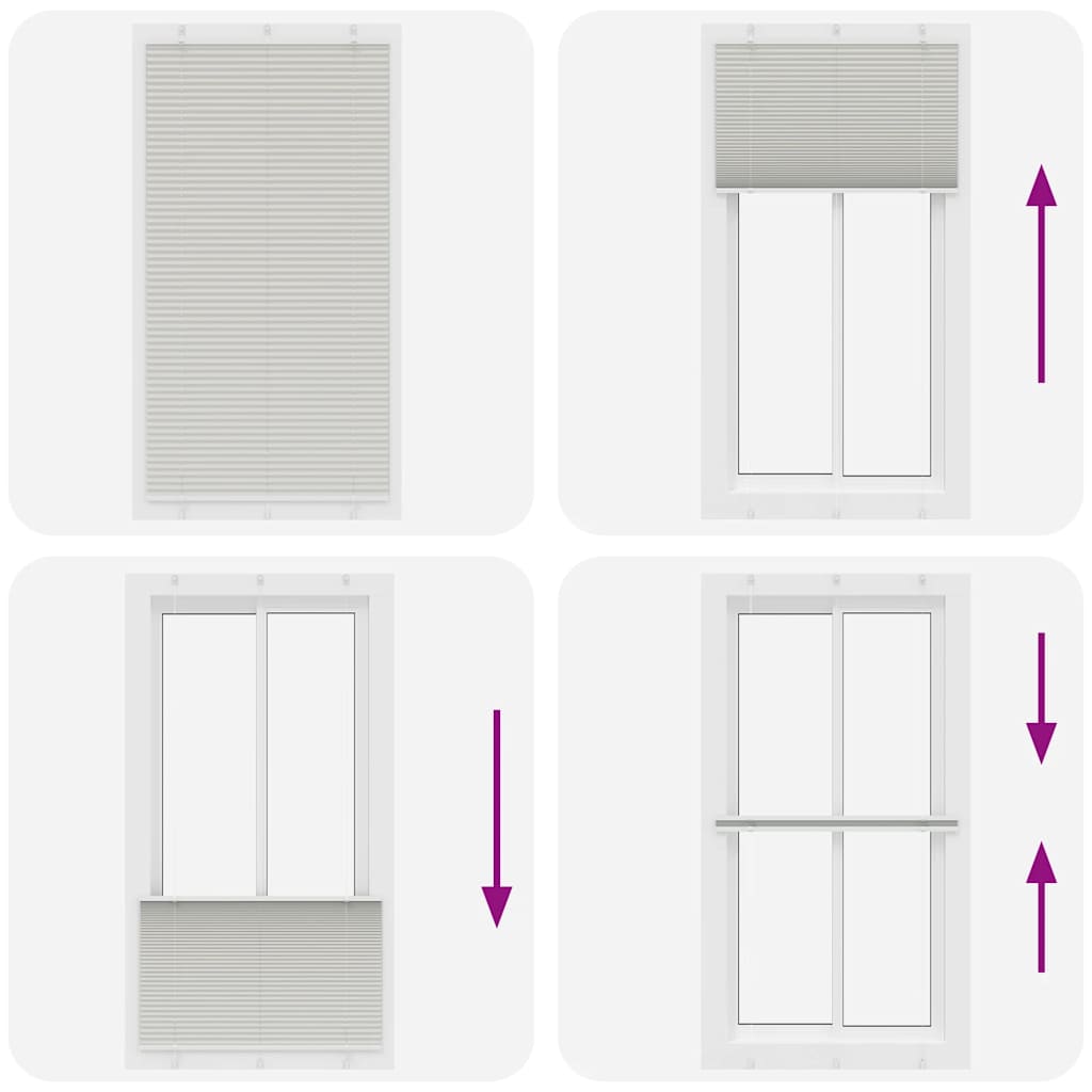 vidaXL Store plissé gris clair 105x200 cm Largeur du tissu 104,4 cm Polyester
