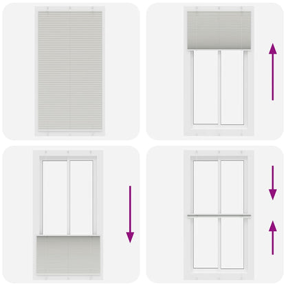 vidaXL Store plissé gris clair 105x200 cm Largeur du tissu 104,4 cm Polyester