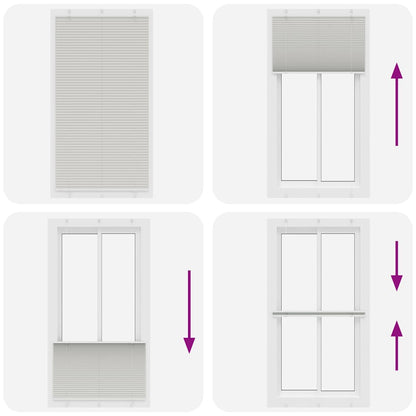 Plissee Hellgrau 110x200 cm Stoffbreite 109,4 cm Polyester