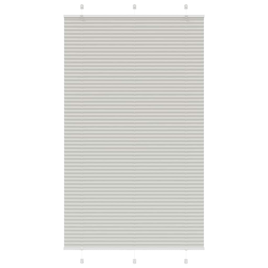 vidaXL Plissee Hellgrau 115x200 cm Stoffbreite 114,4 cm Polyester
