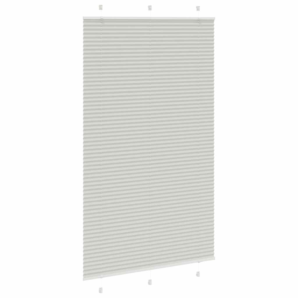 vidaXL Plissee Hellgrau 115x200 cm Stoffbreite 114,4 cm Polyester