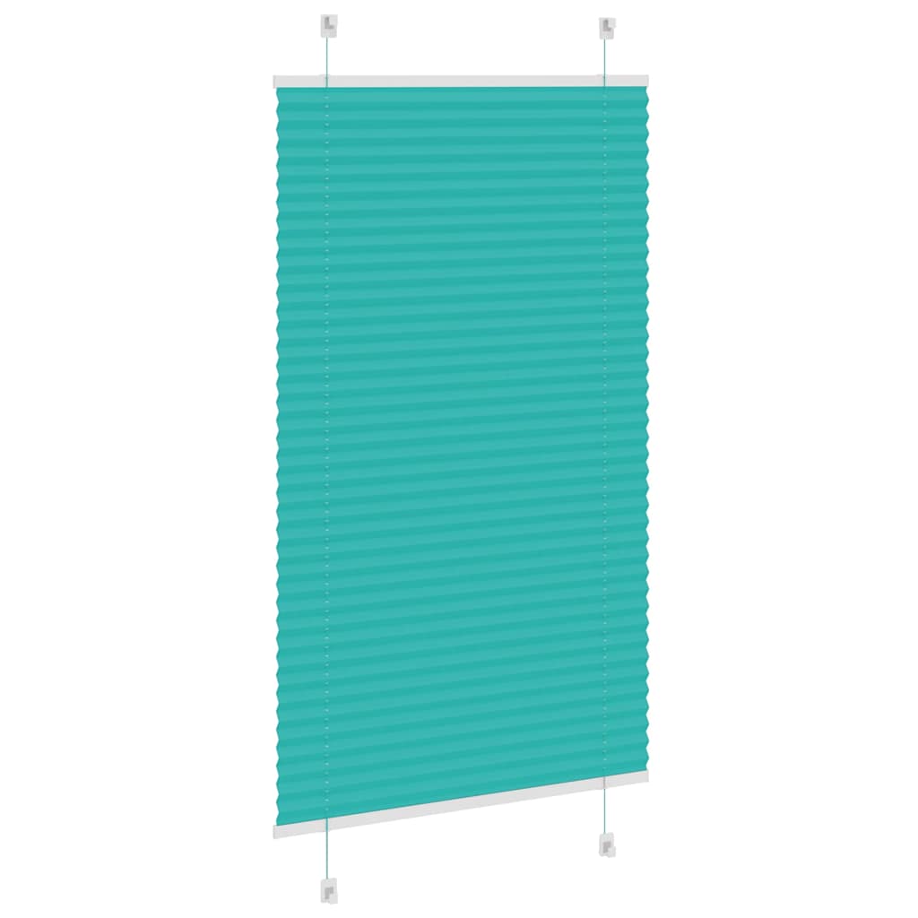 vidaXL Plissee Petrolgrün 75x100 cm Stoffbreite 74,4 cm Polyester