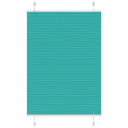 vidaXL Plissee Petrolgrün 95x100 cm Stoffbreite 94,4 cm Polyester