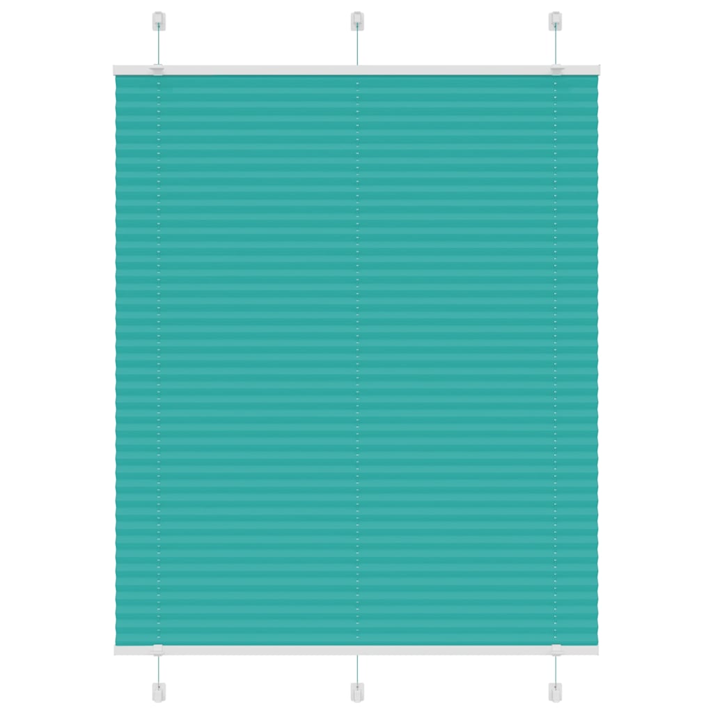 vidaXL Plissee Petrolgrün 105x100 cm Stoffbreite 104,4 cm Polyester