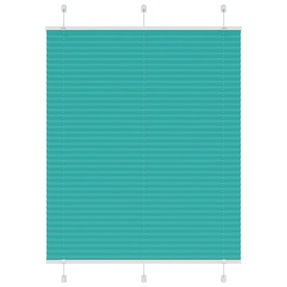 vidaXL Plissee Petrolgrün 105x100 cm Stoffbreite 104,4 cm Polyester