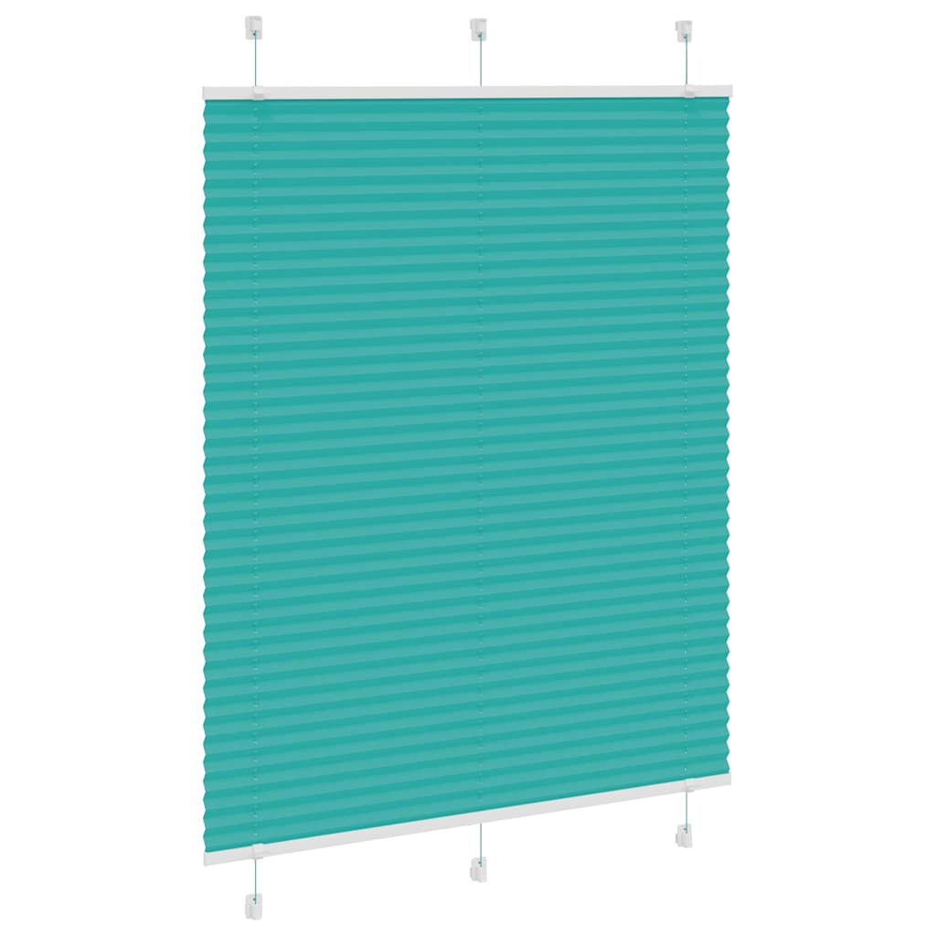 vidaXL Plissee Petrolgrün 105x100 cm Stoffbreite 104,4 cm Polyester