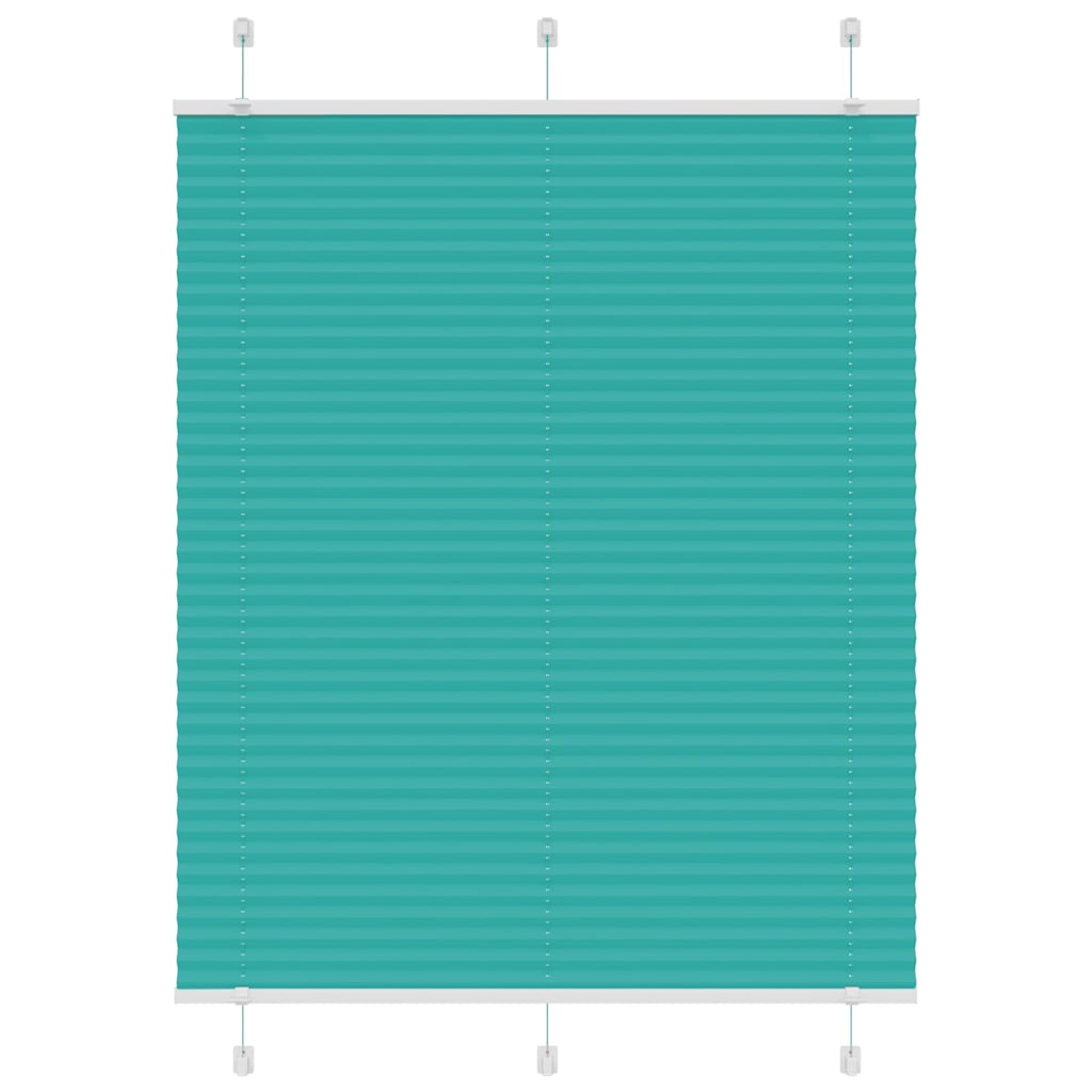 vidaXL Plissee Petrolgrün 110x150 cm Stoffbreite 109,4 cm Polyester
