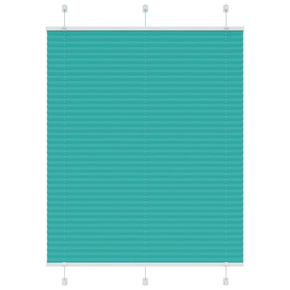 vidaXL Plissee Petrolgrün 110x150 cm Stoffbreite 109,4 cm Polyester